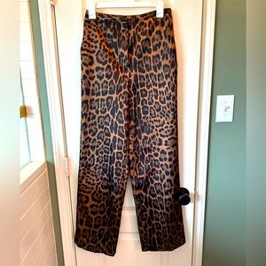 H&M Satin leopard print pant